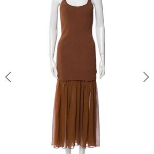 A.L.C. Brown Sleeveless Maxi Dress